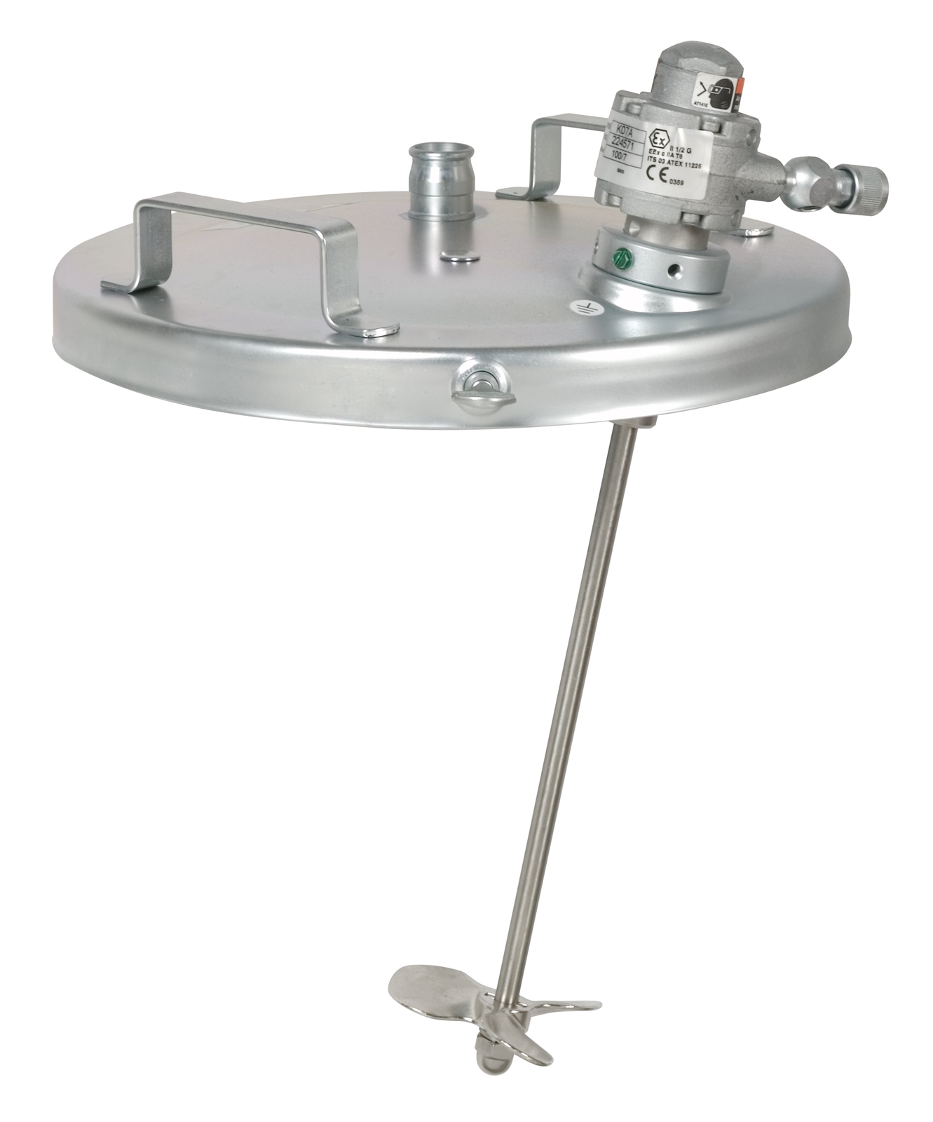 Pail Cover Agitator for 5 gallon (18 L) pails, air driven, 1/4 HP, 13.